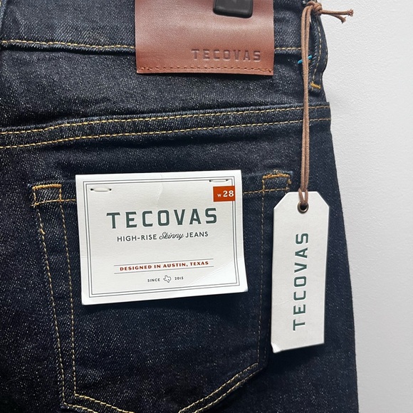 Tecovas High rise blue skinny jeans women’s NWT W28 Inseam 29 - Picture 5 of 13